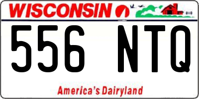 WI license plate 556NTQ
