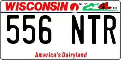 WI license plate 556NTR