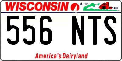 WI license plate 556NTS