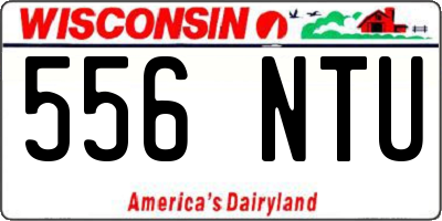 WI license plate 556NTU