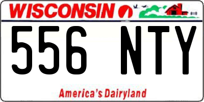 WI license plate 556NTY