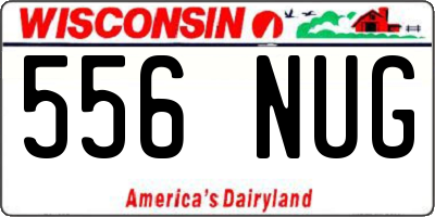 WI license plate 556NUG