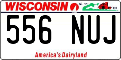 WI license plate 556NUJ
