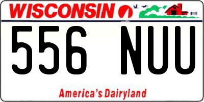 WI license plate 556NUU