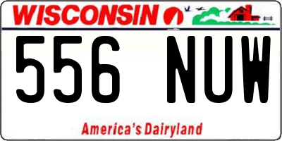 WI license plate 556NUW