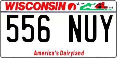 WI license plate 556NUY