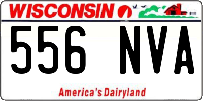 WI license plate 556NVA