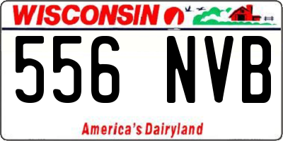 WI license plate 556NVB