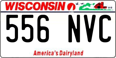 WI license plate 556NVC