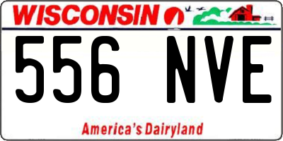 WI license plate 556NVE