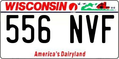 WI license plate 556NVF