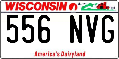 WI license plate 556NVG