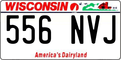 WI license plate 556NVJ