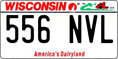 WI license plate 556NVL