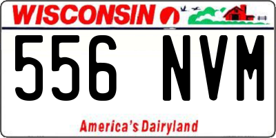 WI license plate 556NVM