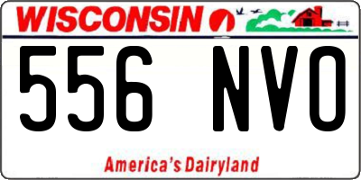 WI license plate 556NVO