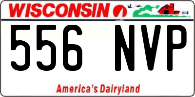 WI license plate 556NVP