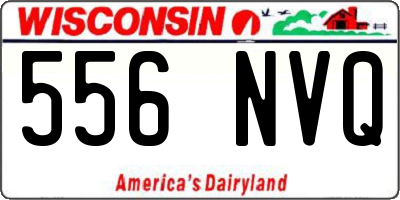 WI license plate 556NVQ