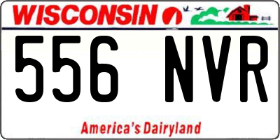 WI license plate 556NVR