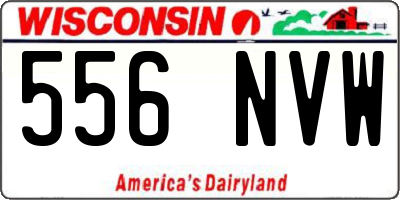 WI license plate 556NVW