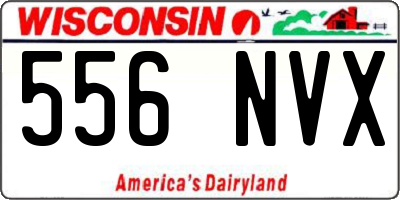 WI license plate 556NVX