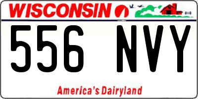 WI license plate 556NVY
