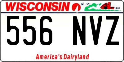 WI license plate 556NVZ