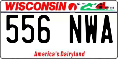 WI license plate 556NWA
