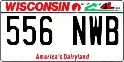 WI license plate 556NWB