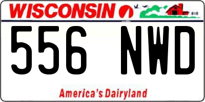 WI license plate 556NWD