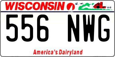 WI license plate 556NWG