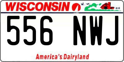 WI license plate 556NWJ