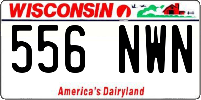 WI license plate 556NWN
