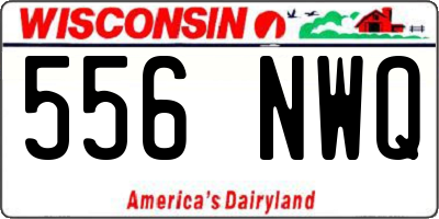 WI license plate 556NWQ