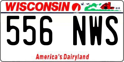 WI license plate 556NWS