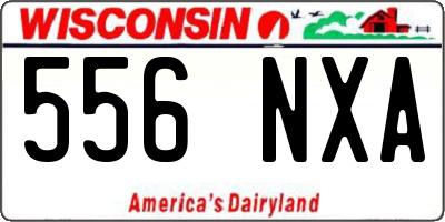 WI license plate 556NXA