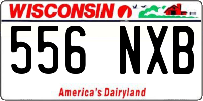 WI license plate 556NXB