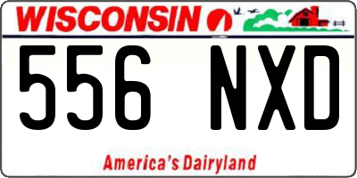 WI license plate 556NXD