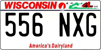 WI license plate 556NXG