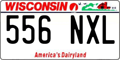 WI license plate 556NXL