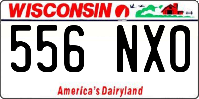 WI license plate 556NXO