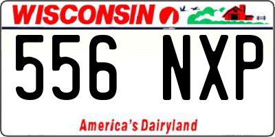 WI license plate 556NXP
