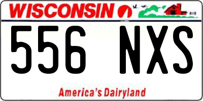 WI license plate 556NXS