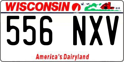 WI license plate 556NXV