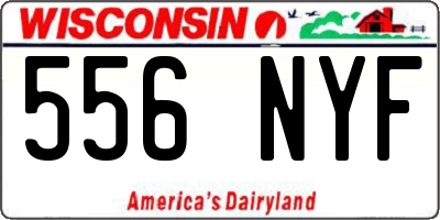 WI license plate 556NYF
