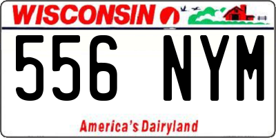 WI license plate 556NYM