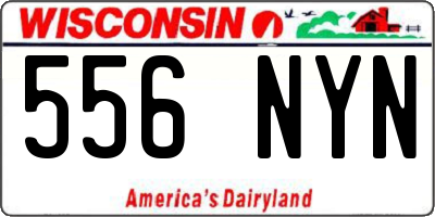 WI license plate 556NYN