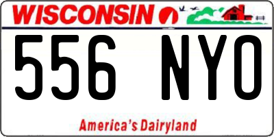 WI license plate 556NYO