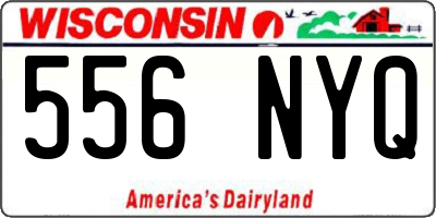 WI license plate 556NYQ