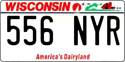 WI license plate 556NYR